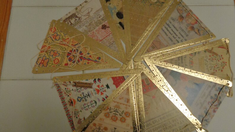 Victorian Samplar Handmade Paper Bunting