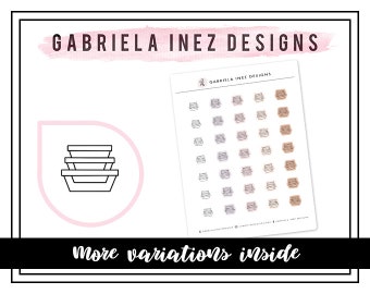 Pegatinas de Planificador de Iconos de Preparación de Comidas - Perfecto para cualquier planificador estándar, diarios de viñetas, agendas, cuadernos, mini planificadores, etc.