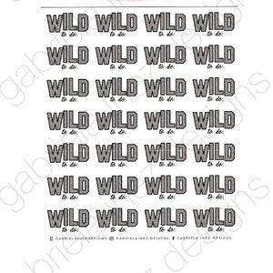 Autocollants Wild To Do Planner Parfait pour tous les agendas standard, bullet journals, agendas, cahiers, mini-agendas, mini-agendas, etc. image 4