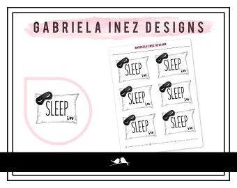 Pillow "Sleep In" Planner Stickers - Perfect for any standard planners, bullet journals, agendas, notebooks, mini planners, etc.