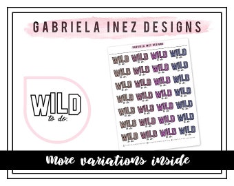 Wild To Do Planner Stickers – Perfect for any standard planners, bullet journals, agendas, notebooks, mini planners, etc.