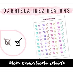 Done & Cancelled Check Box Planner Stickers - Perfect for any standard planners, bullet journals, agendas, notebooks, mini planners, etc.