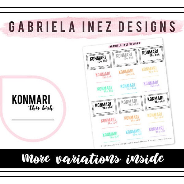KonMari This Planner Stickers - Perfect for any standard planners, bullet journals, agendas, notebooks, mini planners, etc.