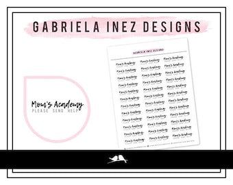Mom's Academy Text Planner Stickers - Perfect for any standard planners, bullet journals, agendas, notebooks, mini planners, etc.