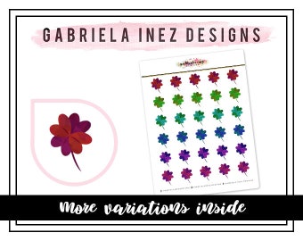 Four Leaf Clover Planner Stickers - Perfect for any standard planners, bullet journals, agendas, notebooks, mini planners, etc.