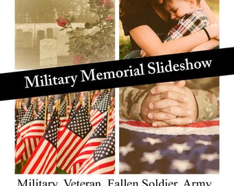 Military Memorial Slideshow, Celebration of Life, Photo Montage (Digital Copy)