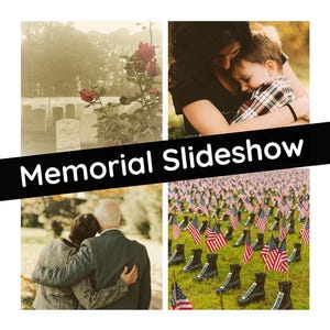 Memorial Slideshow: Celebration of Life Photo Montage, Keepsake, Memories, Funeral Slideshow