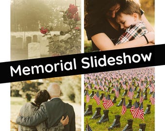 Memorial Slideshow Celebration of Life Photo Montage, Keepsake, Memories, Funeral Slideshow