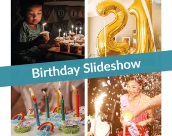 Custom Photo Slideshow: Birthday, Anniversary, Memorial Keepsake