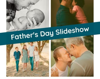 Fathers Day Slideshow / Custom Video Montage / Photo Movie / Digital / Celebration / Keepsake / Family / Heirloom / Memory