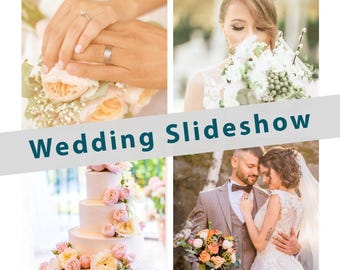 Custom Wedding Slideshow with Music and Professional Transitions: Photo Montage, Keepsake Digital Slideshow