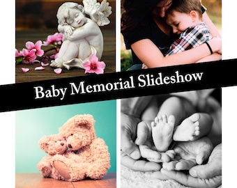 Baby Gedenk-Diaschau, Kinder Feier des Lebens Foto Montage (Digitales Andenken)