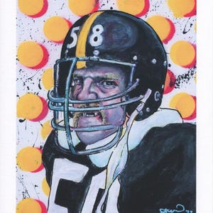 Jack Lambert Giclée Print Pittsburgh Steelers yinzer art steel city