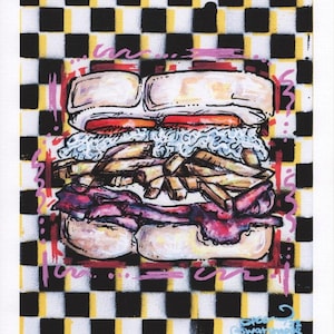 Primantis Sandwich Giclée Print Pittsburgh Pennsylvania yinzer food art