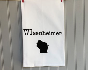 WIsenheimer+Wisconsin dish towel+Wisconsin gift