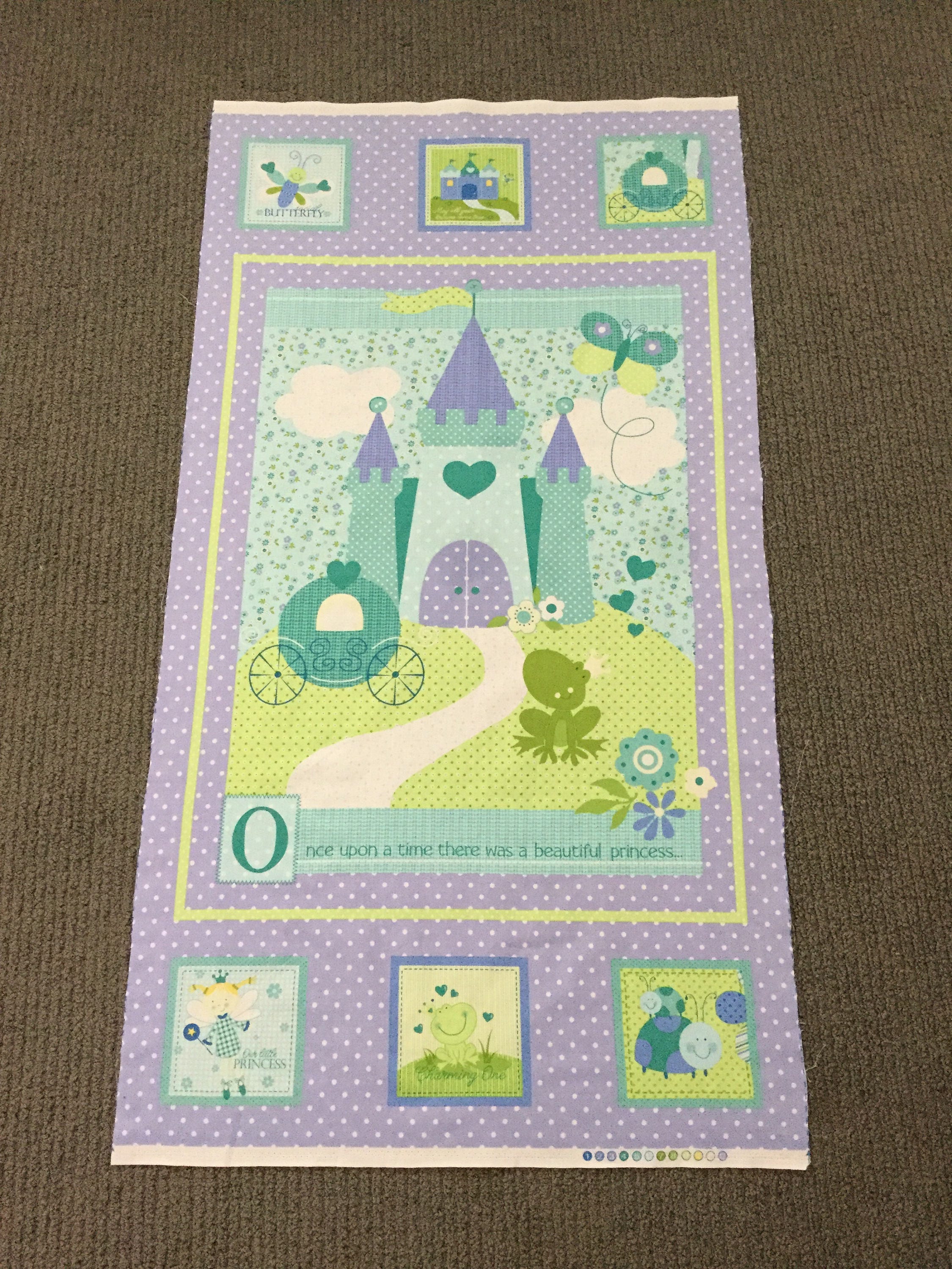 Baby girl quilt panels. Polka dot fabric. Quilt fabric panels Etsy