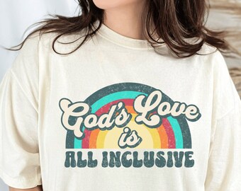 Christelijke bondgenoot, God houdt van iedereen, LGBTQ christelijk shirt, trots shirt, Jezus en trots, christen en homo, Jezus houdt van alles