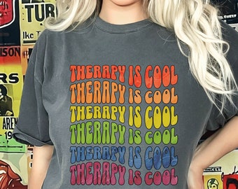 Therapie is Cool Shirt, Mental Health Awareness Shirt, Therapeut Gifts, School Counselor Shirt, Psycholoog Gifts, SLP Gift