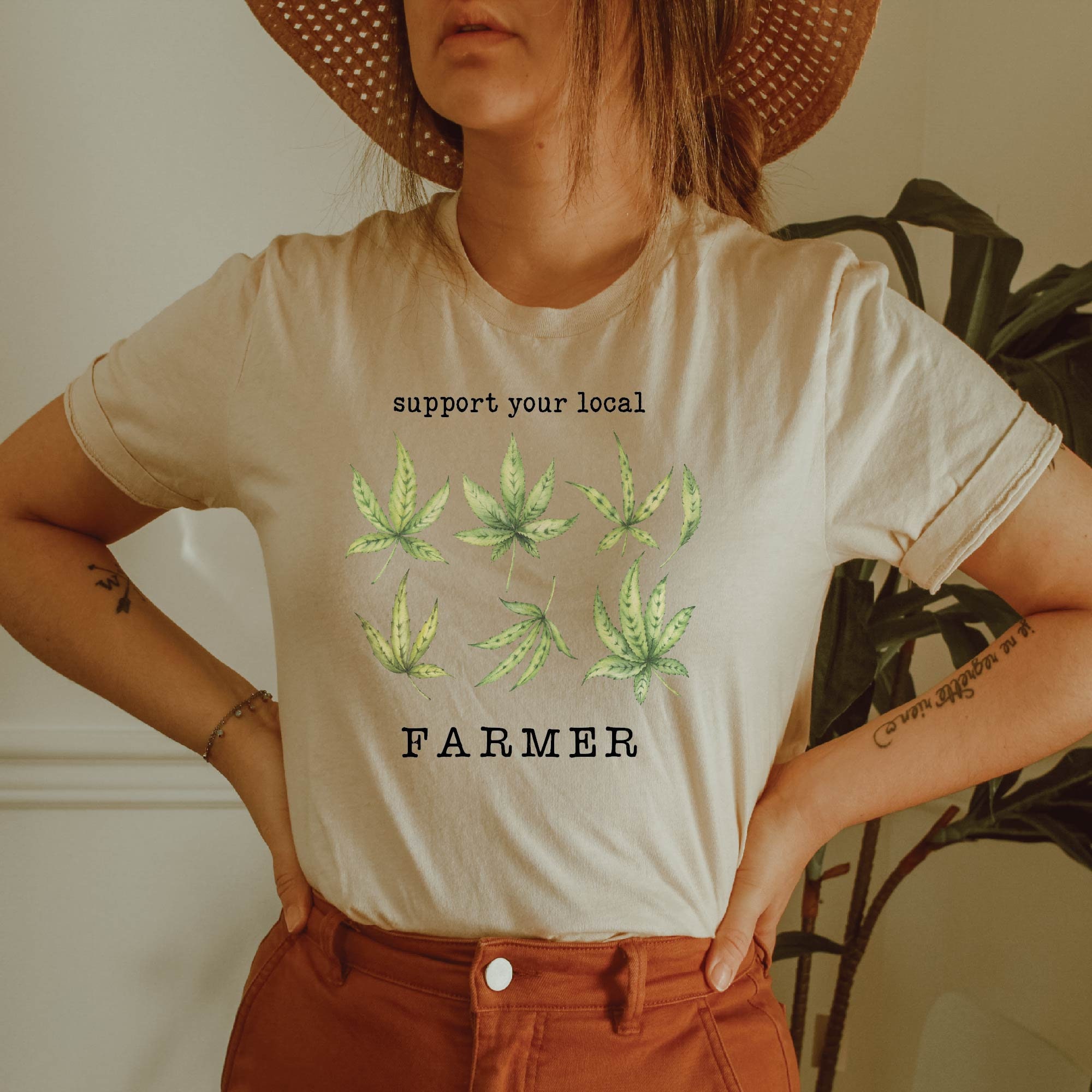 Hemp T-shirt Hemp Farmer Shirt Cannabis T-shirt Medical - Etsy