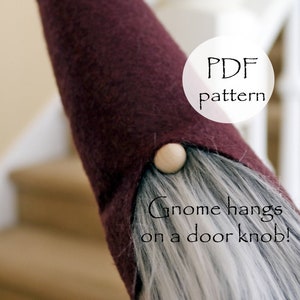 DOOR KNOB PDF Gnome Patterns, Tooth Fairy Gnomes, Sewing Gnomes, Tooth Fairy, Gnome Tutorial, Gnome, KIds Gnomes, Gnome Pattern, Christmas