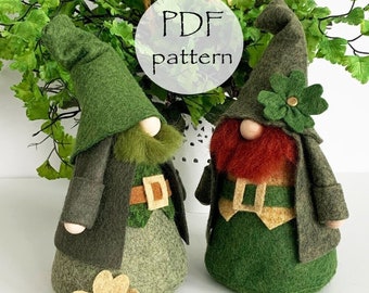 ST PATRICKS Leprechaun Gnome PDF Pattern, Digital Gnome Patterns, Gnome Tutorial Patterns, pdf Tutorial Pattern, Photo pdf Gnomes, Decor