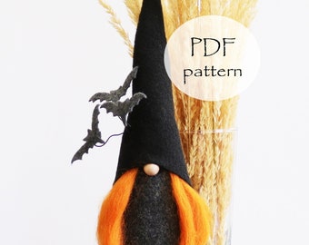 HALLOWEEN Gnome PDF Sewing Pattern, Witch Sewing Pattern, Gnomes, Witch, Halloween Sewing Pattern, Halloween Cloth Doll Sewing Patterns, PDF