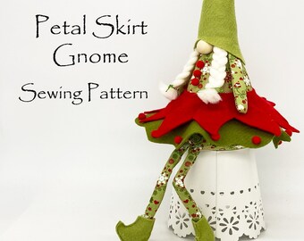PETAL SKIRT Gnome Sewing Pattern, Spring Gnome Pattern, Doll Patterns, Easter Gnome, Gnome Dolls Patterns, Mothers Day Gnomes, Girl Gnome