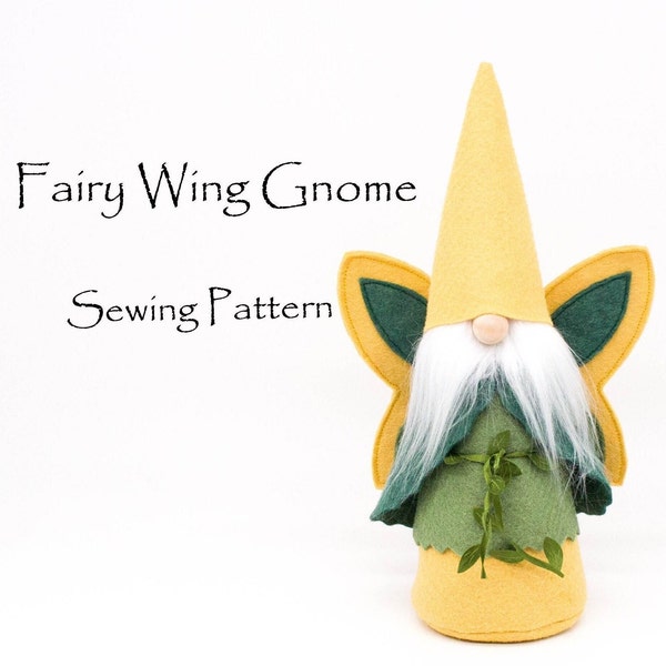 FAIRY WING Gnome Sewing Pattern, Doll Sewing Supplies, Fairy Home Decor, Doll Patterns, Crafting, Mother's Day Sewing Gift, Fairies Patterns