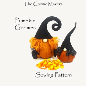 HALLOWEEN PUMPKIN Gnome Sewing Pattern, Pumpkins, Gnome Patterns, Halloween Decor, Pumpkin Dolls, Pumpkin Sewing Patterns, Craft Patterns