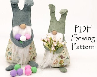 BUNNY-BUNNY Gnome Pattern, Gnome Tutorial Patterns, Gnome Bunnies Pattern, Tutorial, Easter Patterns, Cloth Doll Sewing, Bunny Patttern