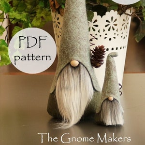 NORDIC Gnomes Sewing Pattern in Two Sizes, Nisse Tomte Patterns, Gnomes, Craft Sewing Pattern, Gnome Patterns, Cloth Doll Patterns, Tutorial