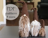 Gnome Pattern 3 SIZES, Nisse, Tomte, pdf Easter Gnomes, Nordic Gnome Pattern, Holiday Table Decor, Gnome Gifts, Easter Gnome Pattern