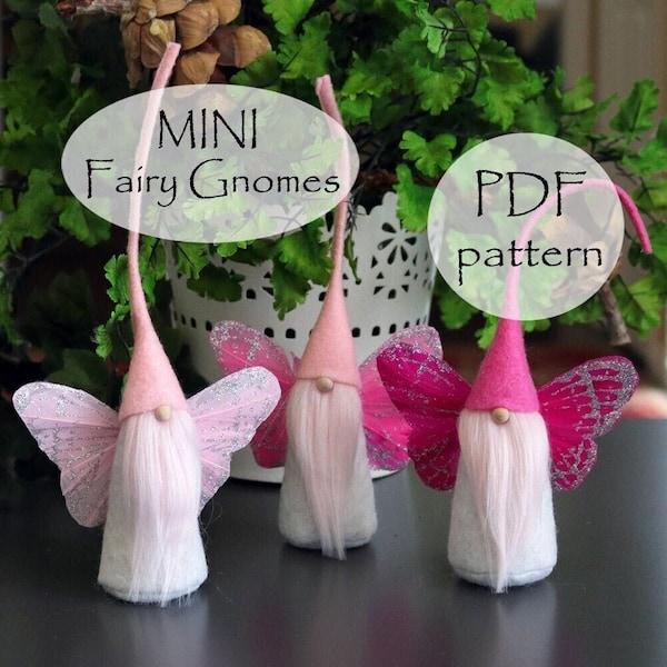 MINI FAIRY Gnome Pattern, Easter Gnome Patterns, Craft Patterns Sewing Pattern, Mini Gnome Sewing Pattern, Valentine Gnome Sewing Patterns