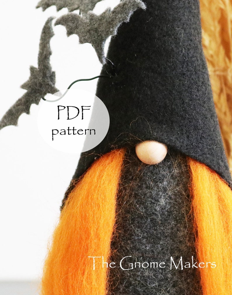 HALLOWEEN Gnome PDF Sewing Pattern, Witch Sewing Pattern, Gnomes, Witch, Halloween Sewing Pattern, Halloween Cloth Doll Sewing Patterns, PDF image 6