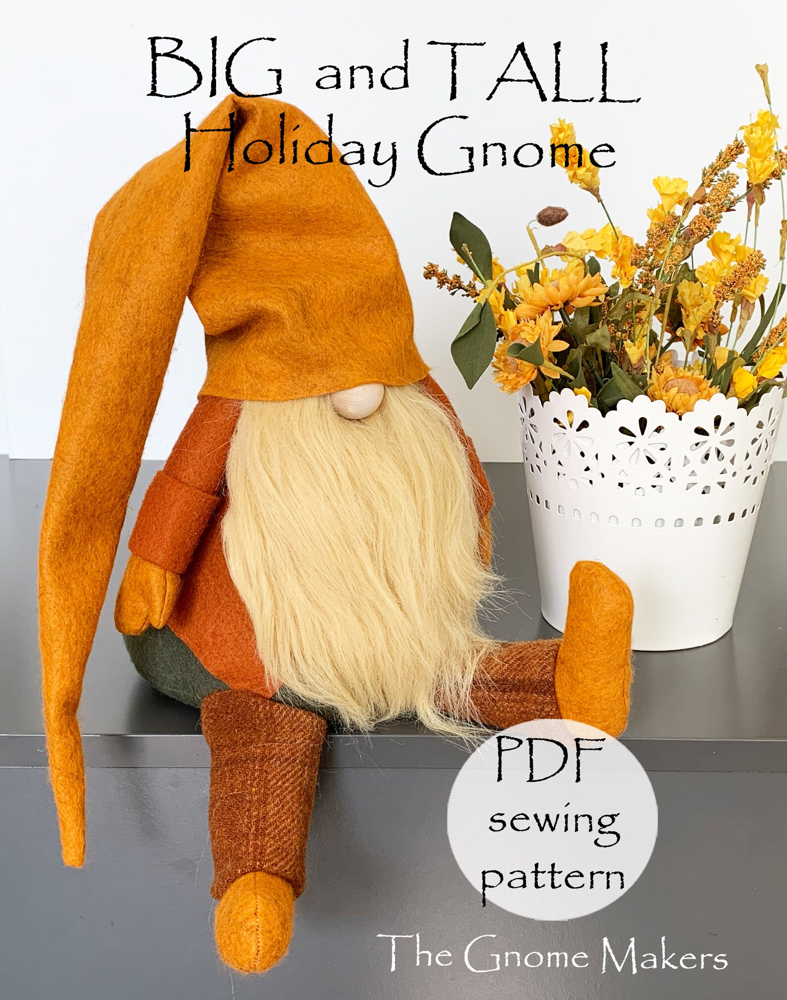 BIG HOLIDAY Gnome Pattern Christmas Gnomes Large Gnome Etsy