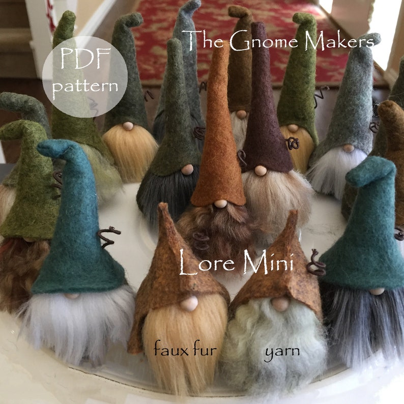 5 MINI Gnome Sewing Pattern, Five Different Hats, Easter Gnomes, Mini Gnome Patterns, Gnome Pattern, Craft Patterns, Sewing Patterns image 8