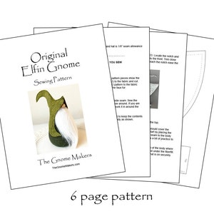 ORIGINAL ELFIN Gnome Sewing Pattern, Gnome Pattern, Tomte, Craft Patterns, Christmas Gnome Patterns, Nordic Pattern, DIY Gnomes, Winter image 4