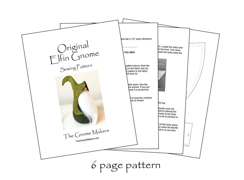 ORIGINAL ELFIN Gnome Sewing Pattern, Gnome Pattern, Tomte, Craft Patterns, Christmas Gnome Patterns, Nordic Pattern, DIY Gnomes, Winter image 4