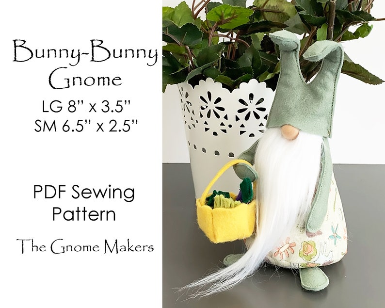 BUNNY-BUNNY Gnome Pattern, Gnome Tutorial Patterns, Gnome Bunnies Pattern, Tutorial, Easter Patterns, Cloth Doll Sewing, Bunny Patttern image 7