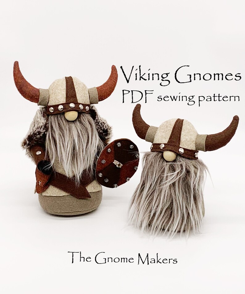 VIKING Gnome Sewing Pattern, Two Sizes, Viking Doll Patterns, Sewing Patterns, Nordic Viking, Decorative Gnomes, DIY Gnomes, Easy Patterns image 7