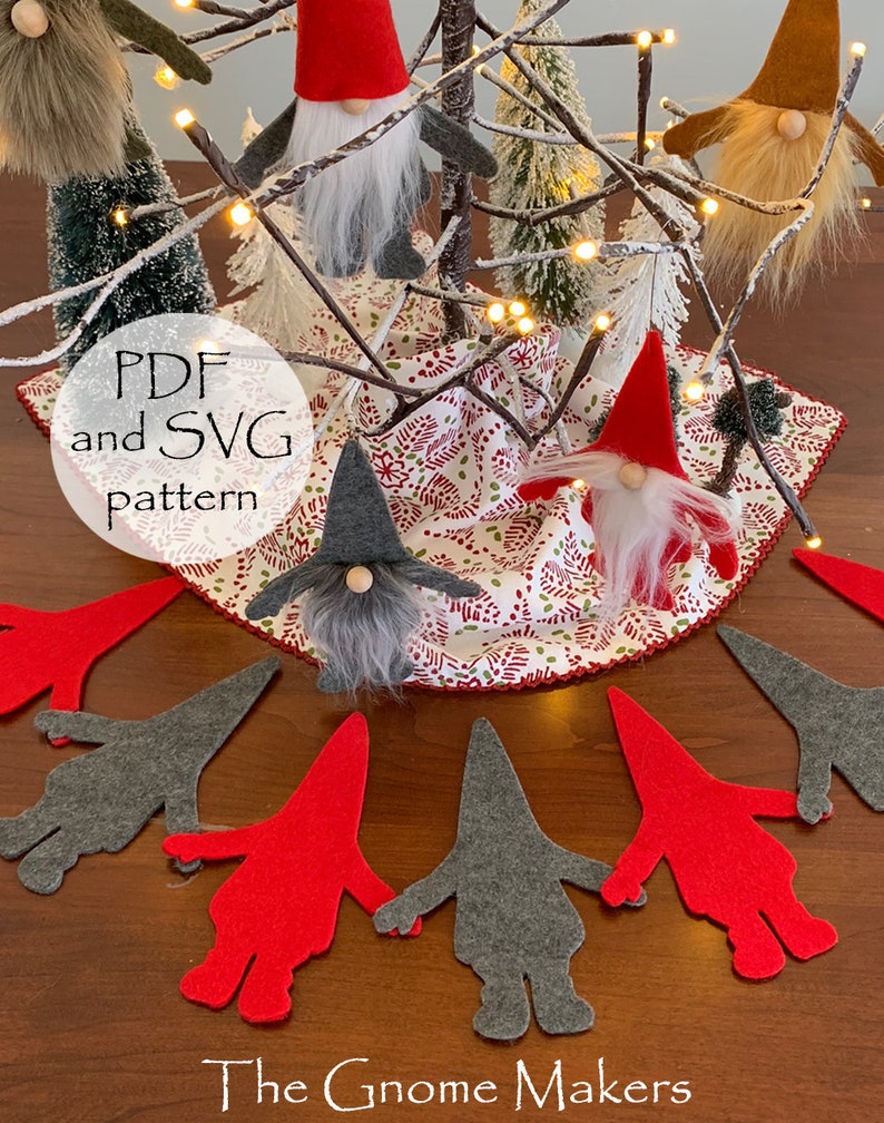 Download PDF SVG Christmas Gnome Shape Gnome Patterns Ornament ...