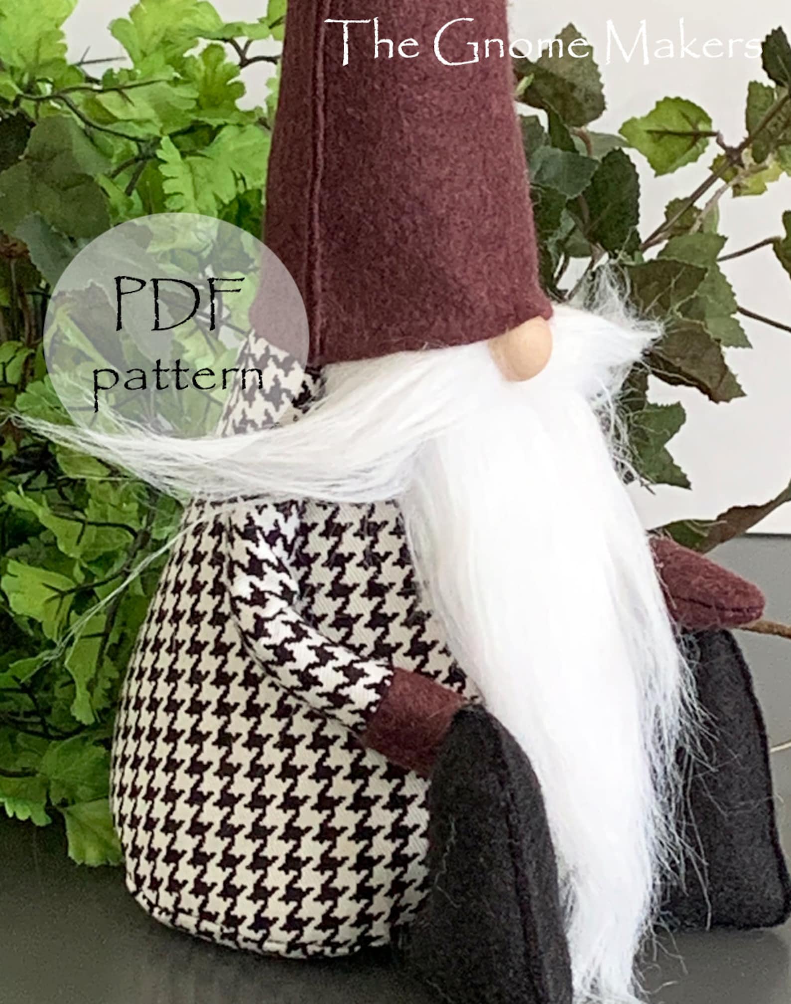 CURLY HAT Gnome PDF Pattern Gnome Patterns Large Gnome Etsy