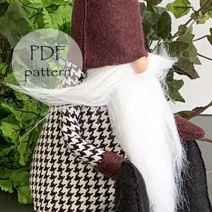 CURLY HAT Gnome Pattern, Gnome Easter Patterns, Spring Gnome, Craft Patterns, Tutorial Gnome Sewing Pattern, Holiday Decorating, Patterns image 7