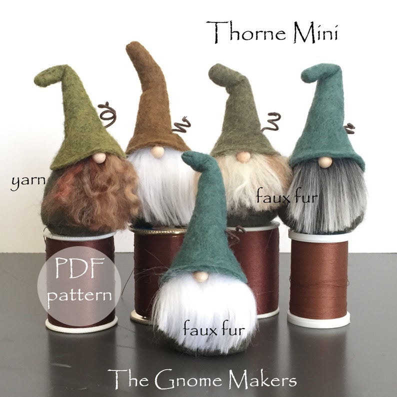 5 MINI Gnome Sewing Pattern Five Different Hats Easter Etsy