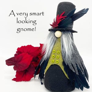 HALLOWEEN RAVEN Gnome Sewing Pattern, Gifts for Halloween, Craft Sewing Patterns, Gnomes, Spooky, Halloween Decor, Gnome Gifts image 2