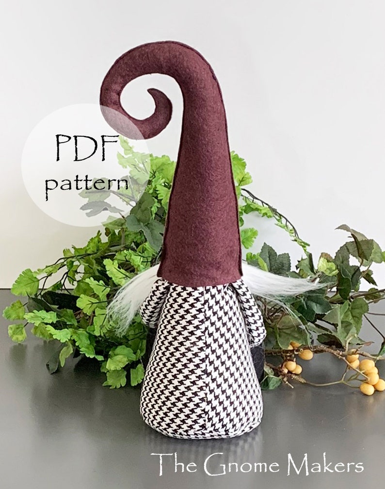 CURLY HAT Gnome Pattern, Gnome Easter Patterns, Spring Gnome, Craft Patterns, Tutorial Gnome Sewing Pattern, Holiday Decorating, Patterns image 8