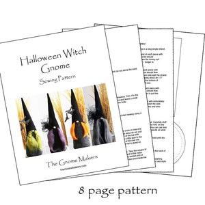 HALLOWEEN Gnome PDF Sewing Pattern, Witch Sewing Pattern, Gnomes, Witch, Halloween Sewing Pattern, Halloween Cloth Doll Sewing Patterns, PDF image 4