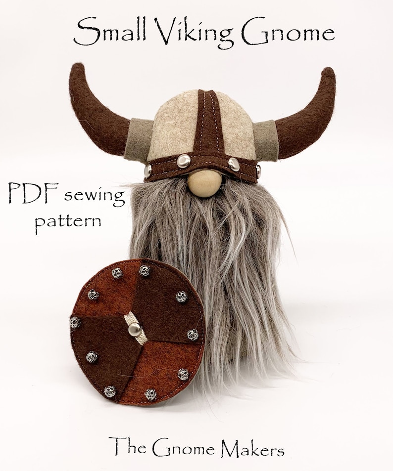 VIKING Gnome Sewing Pattern, Two Sizes, Viking Doll Patterns, Sewing Patterns, Nordic Viking, Decorative Gnomes, DIY Gnomes, Easy Patterns image 2