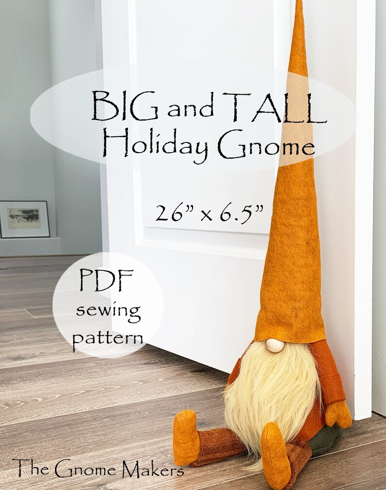 BIG HOLIDAY Gnome Pattern Christmas Gnomes Large Gnome Etsy