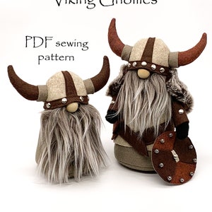 VIKING Gnome Sewing Pattern, Two Sizes, Viking Doll Patterns, Sewing Patterns, Nordic Viking, Decorative Gnomes, DIY Gnomes, Easy Patterns image 3